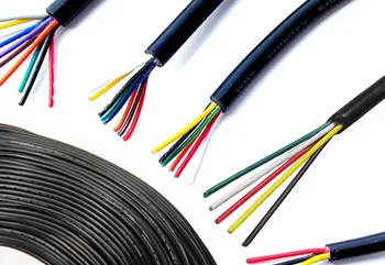 

20 AWG 0.5MM2 RVV 2/3/4/5/6/7/8/10/12/14/16/18 Cores Pins Copper Wire Conductor Electric RVV Cable Black