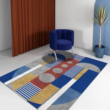 INS популярный современный геометрический напольный коврик, легкий уход за волосами, ковер с принтом, домашний декоративный ковер для гостиной