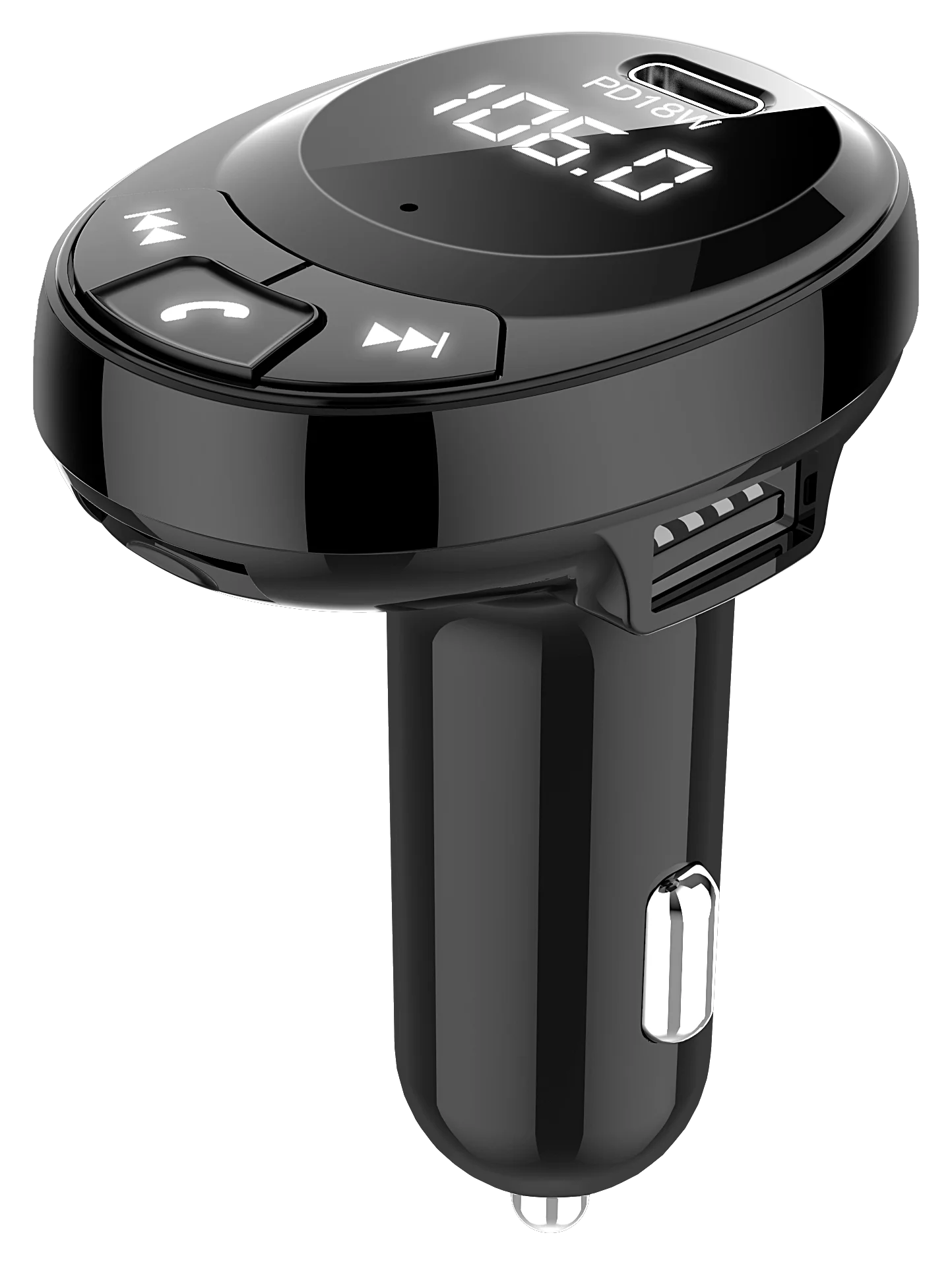 Rylybons Многофункциональный Автомобильный MP3-плеер Handfree беспроводной Bluetooth светодиодный USB зарядное устройство мобильный телефон fm-передатчик автомобильные аксессуары - Название цвета: Черный