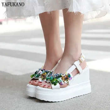 

Fashion Wedges Womens Sandals Increase Within Female Sandals Sexy Platform High Heels Summer Shoes Brand High Quality Pumps