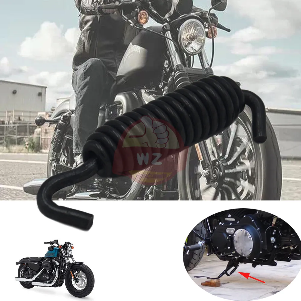 Мотоциклетная Весенняя подножка пружинная боковая Jiffy стойка Весна для Harley Davidson