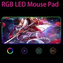 

Glory of Kings RGB Hot Gaming Large Mouse Pad Gamer Led Computer Laptop Mousepad Big with Backlight Carpet for Keyboard Desk Mat