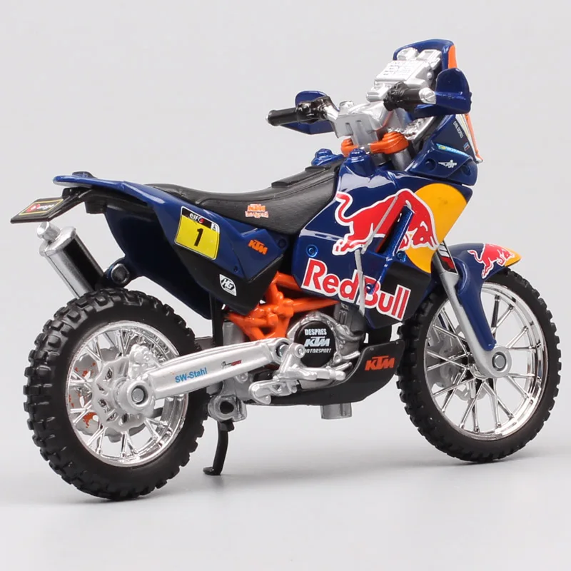 1/18 весы Bburago KTM 450 Rally 2013 rider № 1 макро напитка red bull от производителя гоночных Мотокросс Мотоцикл игрушечные машинки модели