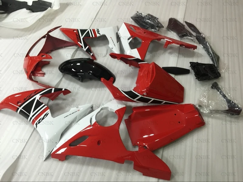 Обтекатели для YAMAHA YZFR6 2004 Abs обтекатель 03 04 2003 - 2005 Красный Белый | Автомобили и