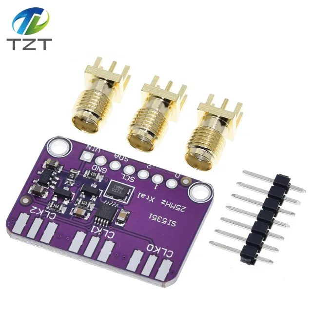 SCHEDA BREAKOUT Generatore Di Clock DC 3V-5V SI5351 I2C 8KHz-160MHz Per Arduin EUR 3,04 - Foto 2
