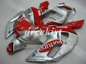 

4Gifts New ABS Motorcycle Full Fairings Kit Fit For YAMAHA YZF-R6 1998 1999 2000 2001 2002 98 99 00 01 02 body set Red Silver