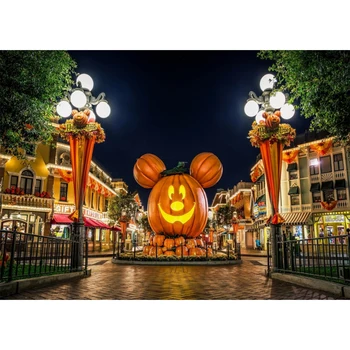 

Thanksgiving Pumpkin square Halloween Photography Backdrop for Kids Birthday Party Banner Night Background Photo Booth studio