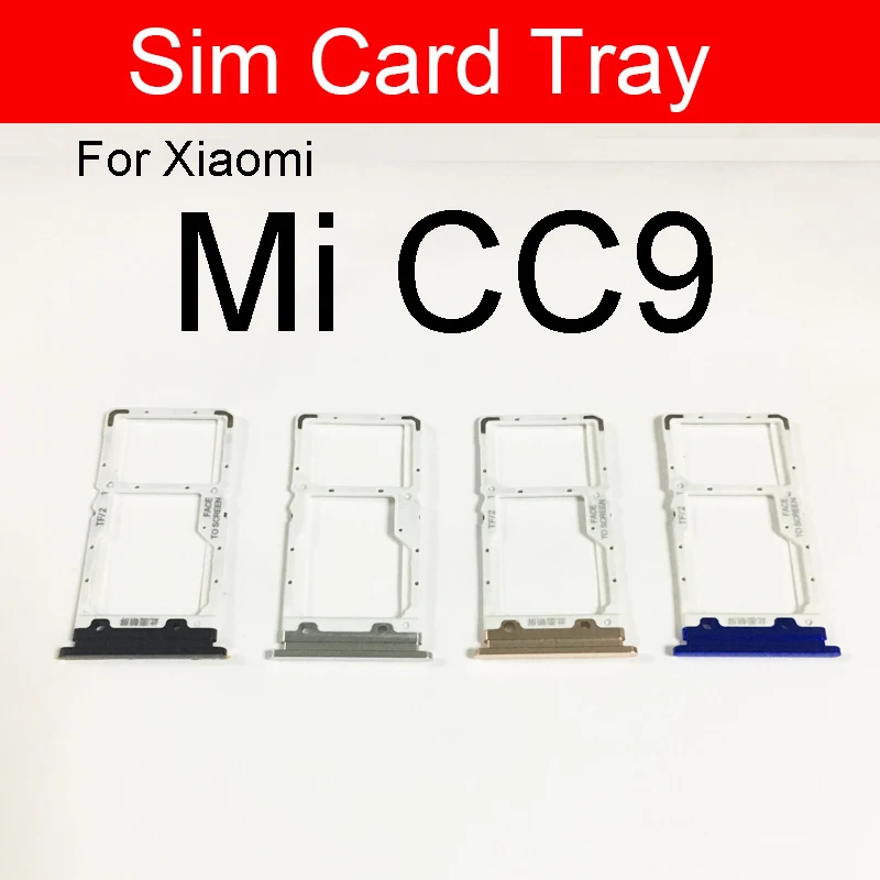 SIM Card Tray Holder For Xiaomi Mi Note 10 CC9E A3 CC9 9 Lite Pro  Sim Reader Card Slot Adapter Replacement Repair Parts