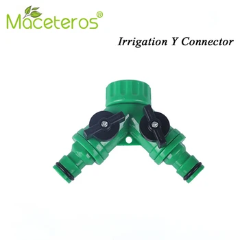 

Irrigation 2-way Faucet Internal Thread Y-connector Joint Quick Joint Irrigation Hose Diverter Horticultural Irrigation Series