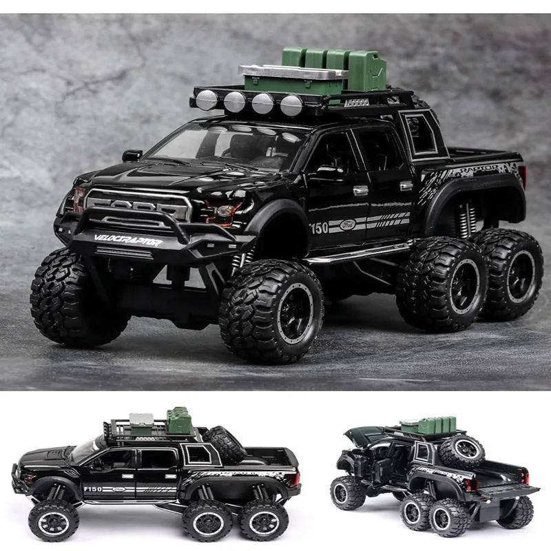 Новинка 1/28 Модель Ford F150 Raptor из сплава литье под давлением легкая музыкальная