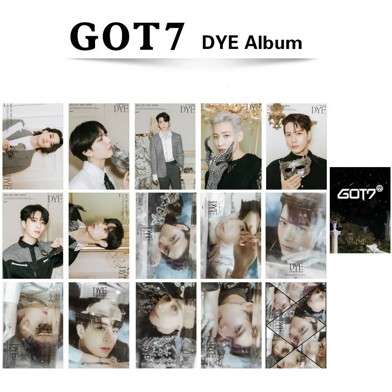 15pcs/set Kpop GOT7 photocard NEW Album Dye Double-Sided HD print for fans collection K-pop lomo card high quality New Card | Канцтовары