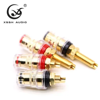 

8pcsXSSH Hi-End HiFi Speaker horn power amplifier Terminal Short Long Binding post un-welding Screw Female Banana connector Plug