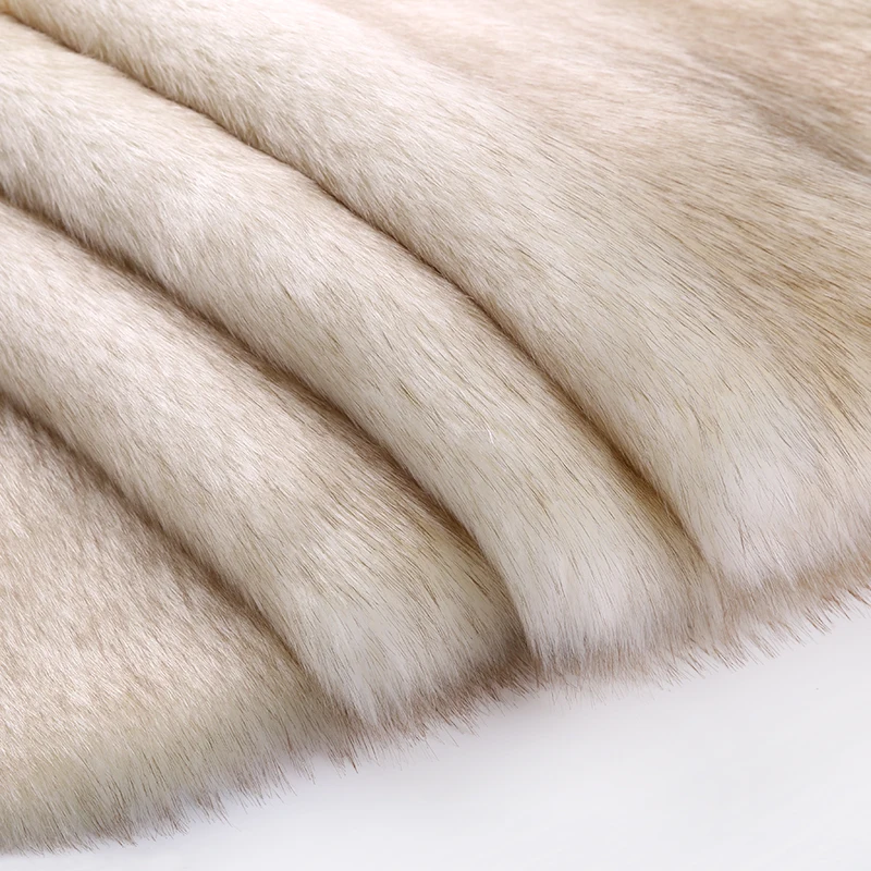 Высокое качество длинный ворс 4-5 см Белый окрашенный наконечник коричневый искусственный Лисий мех плюш искусственный мех Ткань DIY обувь пальто воротник жилет Подушка игрушка