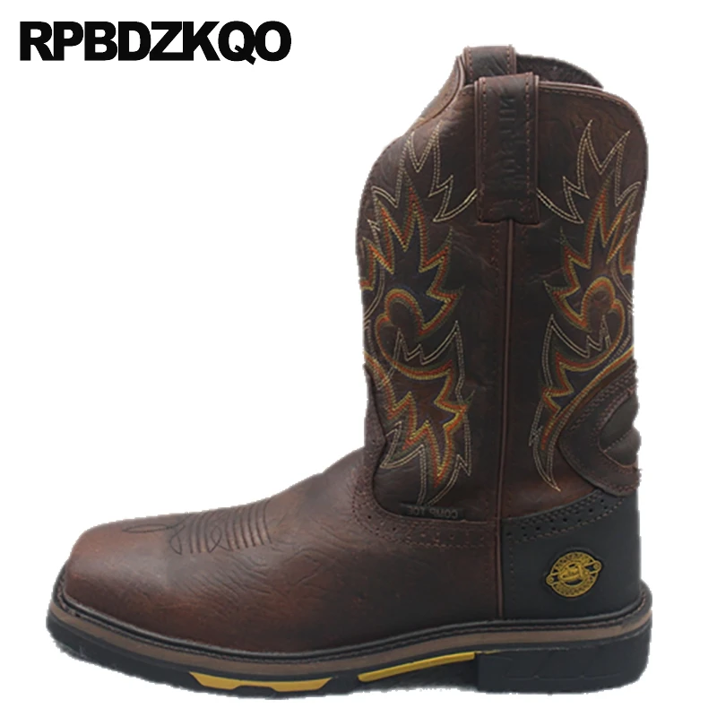 mens western slip on shoes