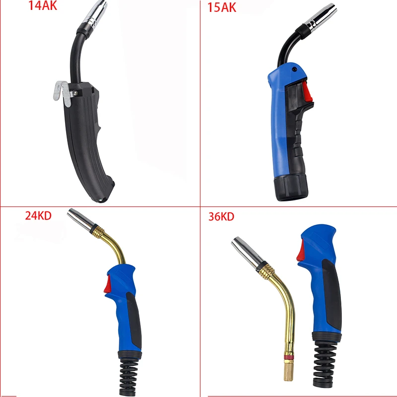 CO2 Mig Mag Welding Torch Air Cooled MB 1PCS 15AK Swan Neck Contact Tip Holder Gas Nozzle Solenoid Valve