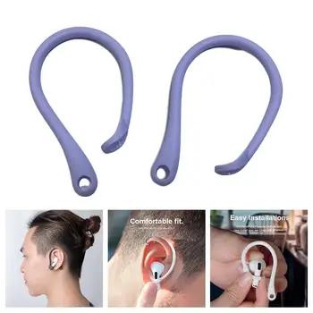 

2Pcs Mini Anti-lost Bluetooth Headset Ear Hook Durable Headphone Holder For Air-pods 1/2 Anti-drop D2W3