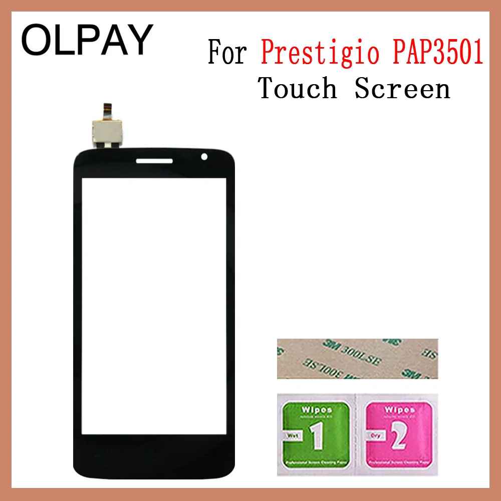 Mobile Phone TouchScreen 5.0" For Prestigio MultiPhone PAP3501 DUO Touch Screen Glass Digitizer Panel Lens Sensor Glass Repair - Цвет: Black No Tools