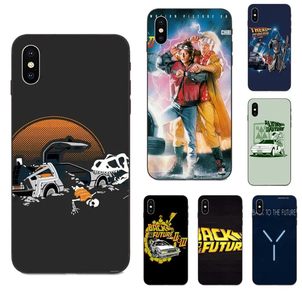 Для Apple iPhone 4 4S 5 5S SE 6 6S 7 8 Plus X XS Max XR черный чехол для телефона пленка Назад в будущее