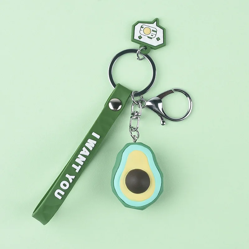 Милый креативный авокадо плюшевая игрушка брелок Мультфильм Креативный ПВХ мягкий авокадо брелок на рюкзак авокадо игрушки подарки для девочки
