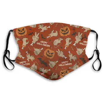 

Halloween Elements Mouth Face Masks Effective Powder and Dust Mask Washable and Reusable Double Layered