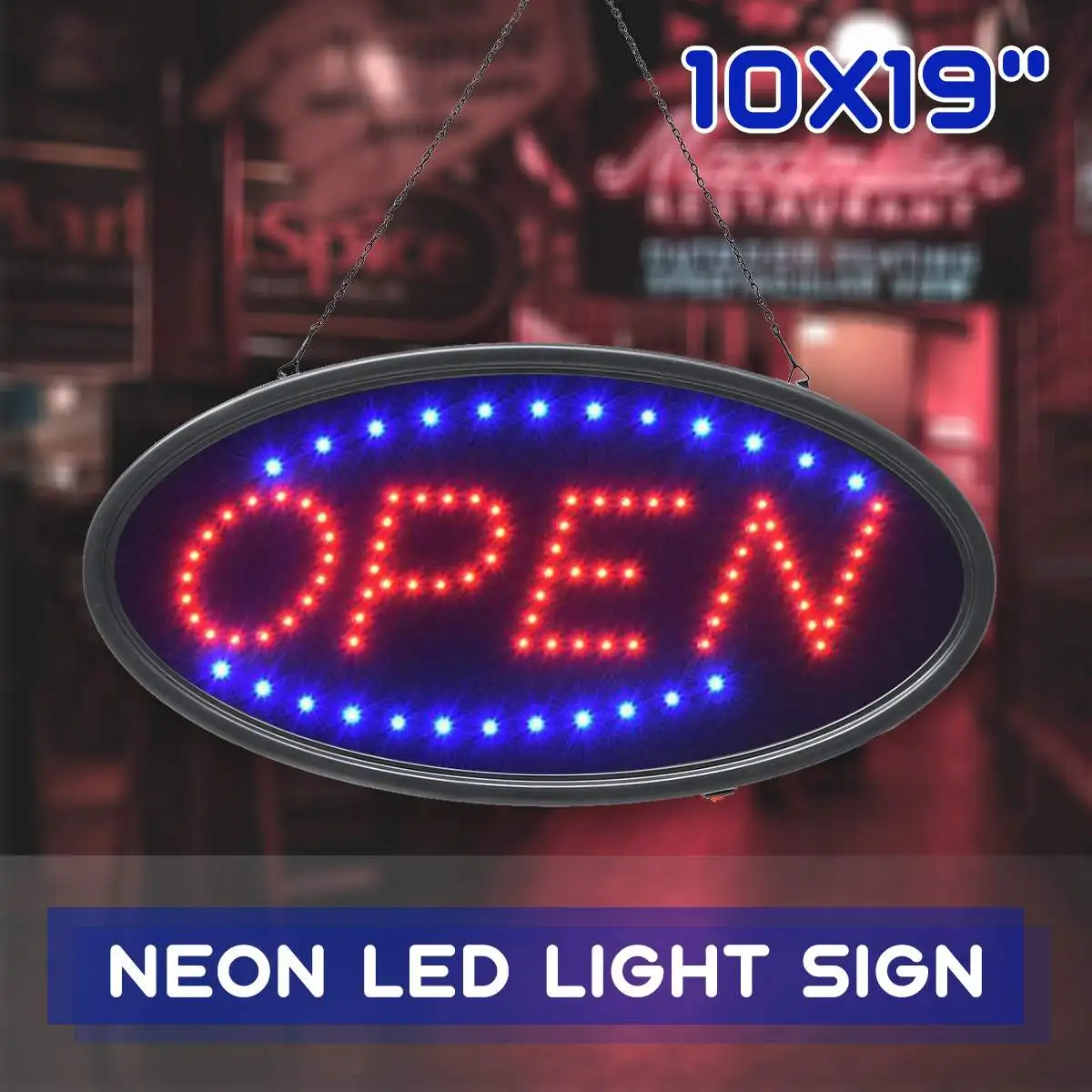 LED store Open sign Logo Advertising Light Board Shopping Mall Bright Animated Motion Neon Business Store Billboard US EU Plug