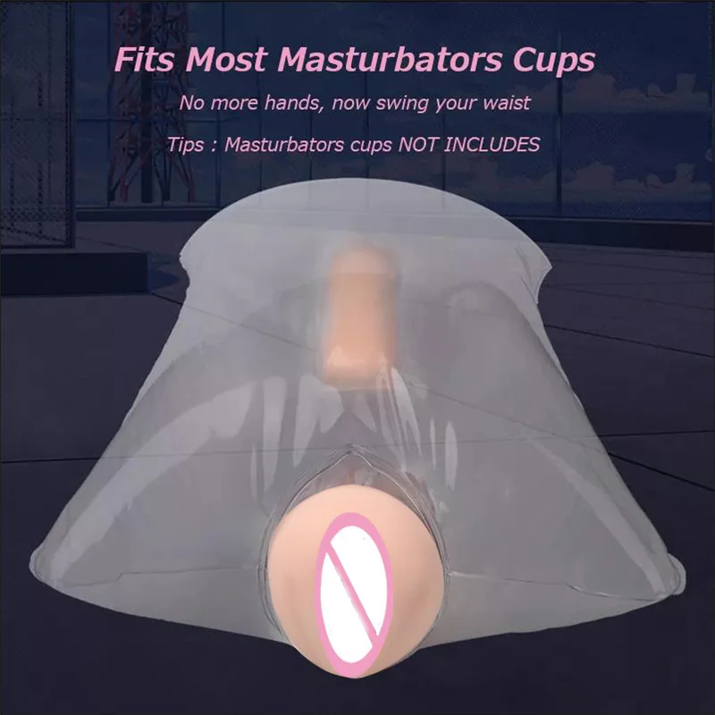 Inflatable Sex Pillow for Men Sex Furniture Travel Portable Hnadsfree Air Anime Pillow Cover Mens Masturbator Holder Toys