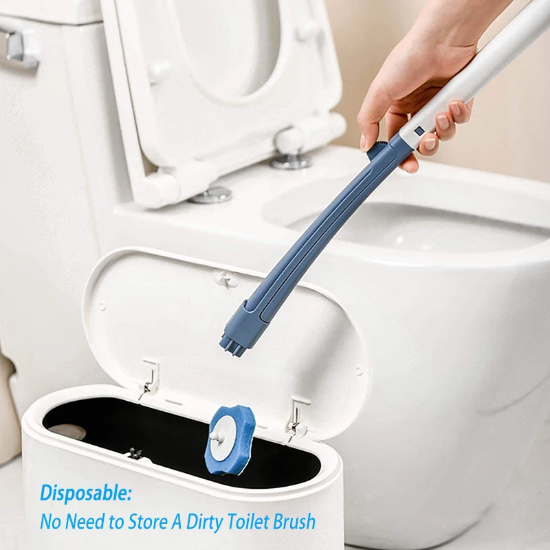 Bathroom Disposable Toilet Brush Set Long Handle No Dead Angle Cleaning Brush Holder WC Bathroom Accessories Cleaning Tool toilet brush set toilet brush holder