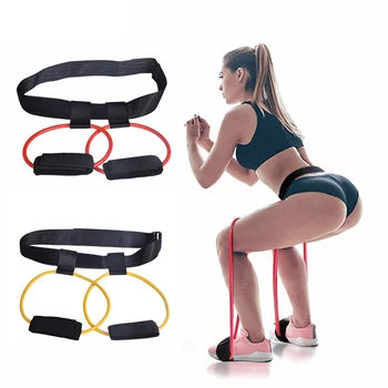 

Muscle Training Elastic Band Adjustable Waist Belt Pedal Exerciser Elastic Bands Fitness Resistance Band