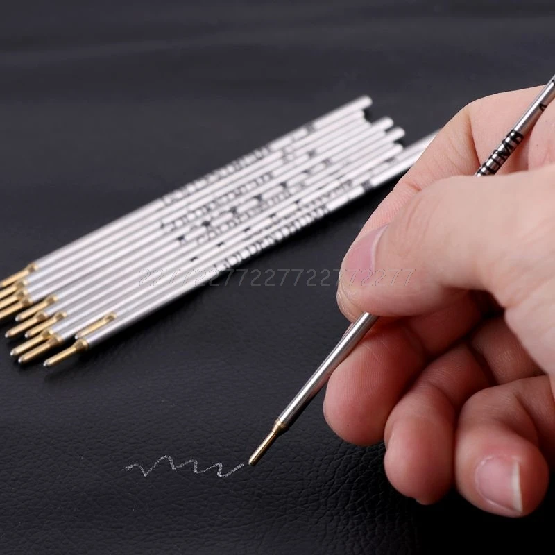 

Thumb Silver Iron Pipe Refill Clothing Leather Cloth Cutting Positioning Special Mark Line Pen Silver Rod 12 Pcs / Box S07 19