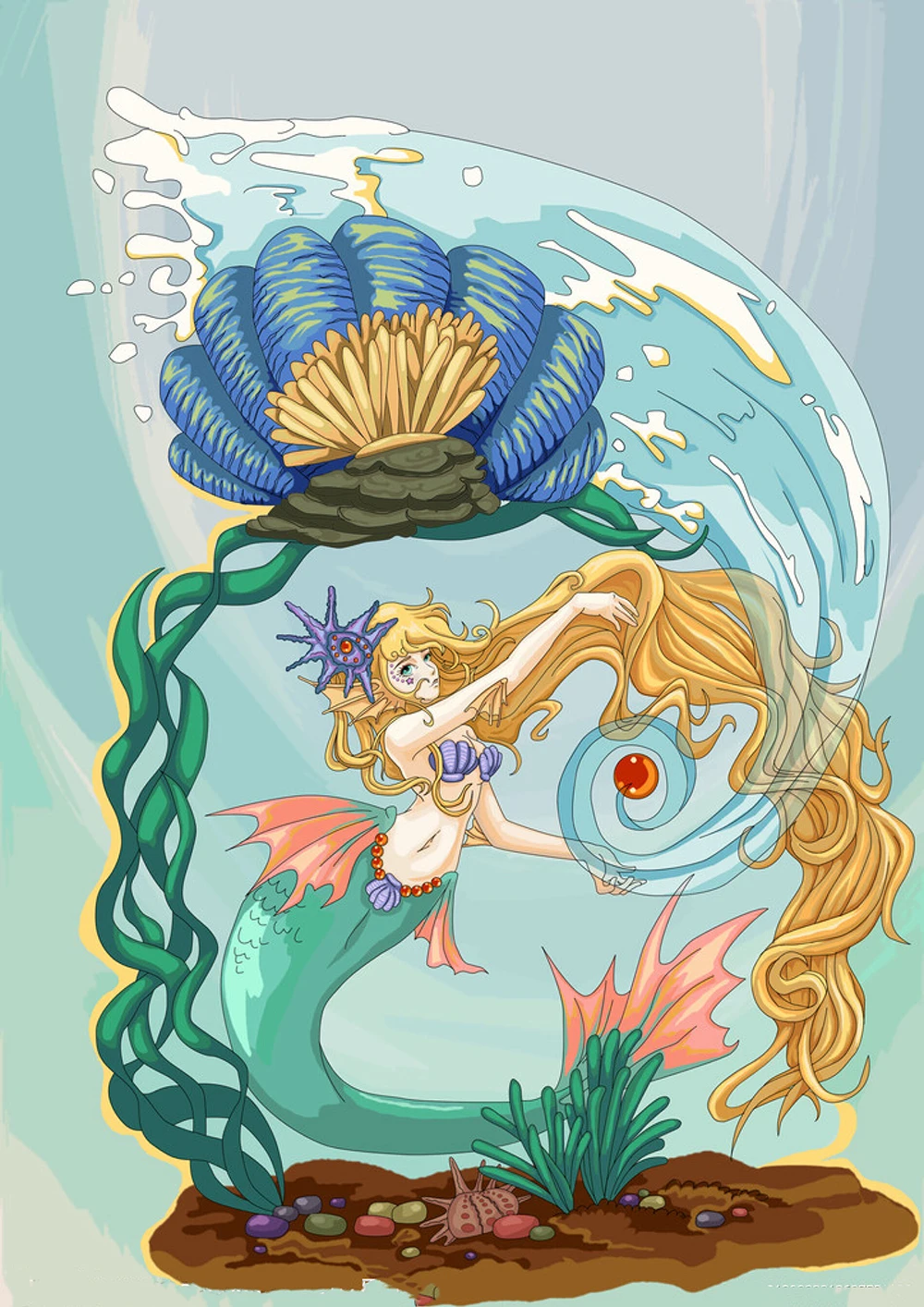 AZSG Русалка Принцесса спрей рыба прозрачные штампы для DIY скрапбукинга декоративные открытки для рукоделия забавные украшения принадлежности 14*16 см