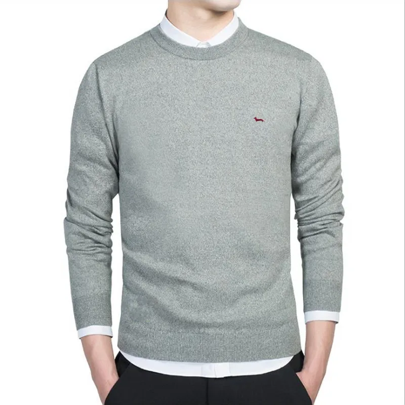 New Spring Autumn Casual Polos Jersey Men Solid Pullovers Long Sleeve 100%Cotton Harmont O-Neck Blaine Plus Size Sweaters 5
