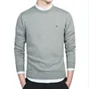 New Spring Autumn Casual Polos Jersey Men Solid Pullovers Long Sleeve 100%Cotton Harmont O-Neck Blaine Plus Size Sweaters 5
