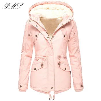 

Winter Women Coats And Jackets women Plus Size Cardigan Pockets Button Hooded Windproof Raincoat women Fashion Down Jacket D30