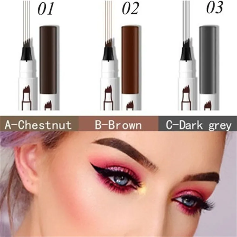 1 шт. водостойкая вилка кончик жидких чернил тени для бровей косметика