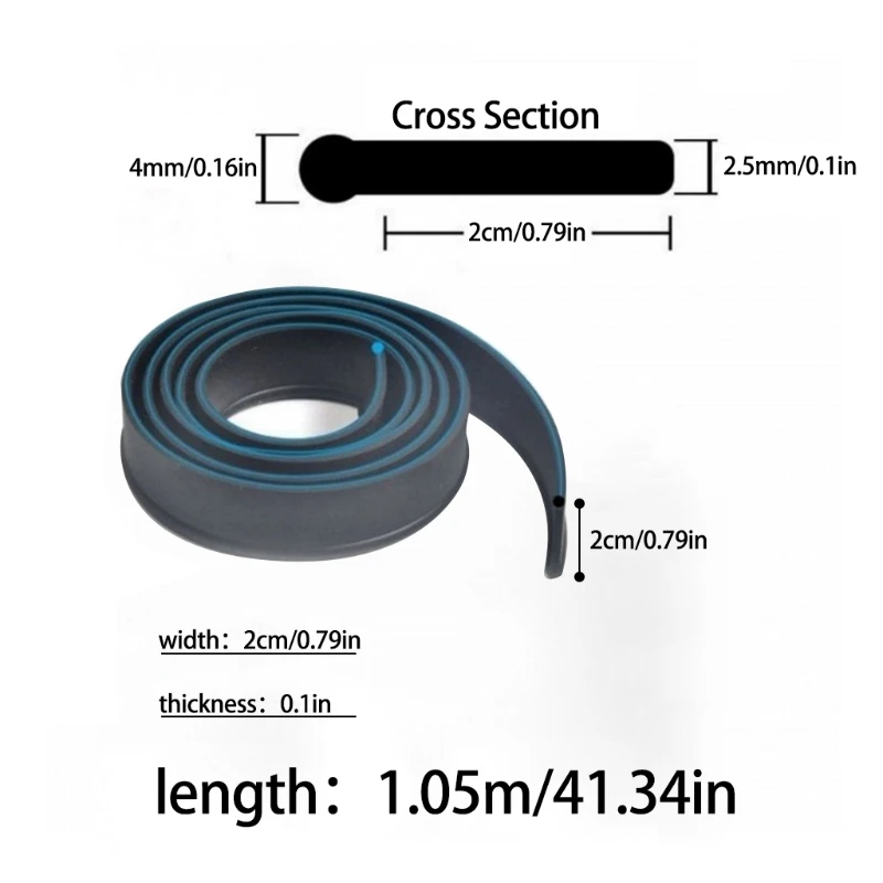 Window Cleaning Squeegee Cleaning Squeegee Window Cleaning Tool Shower Squeegee 2XPE 41" Cut-to-Size Window Squeegee Refills Replacement Squeegee Rubber Window Cleaning Tool Part Shower Cleaner