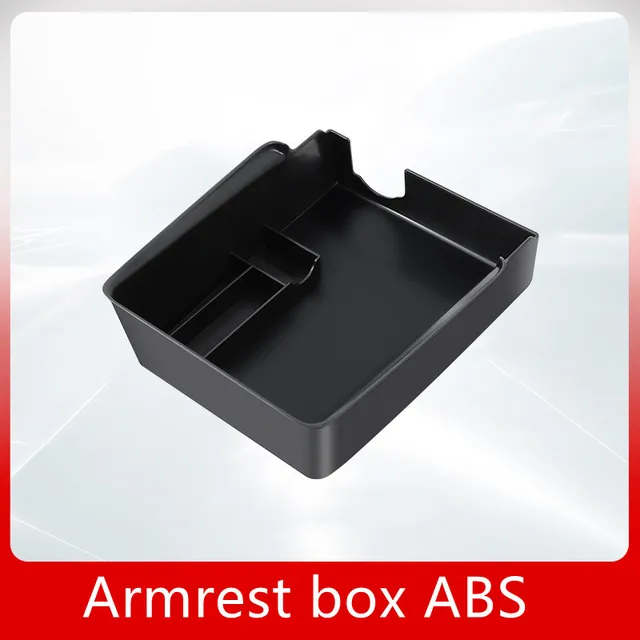 New for Tesla Model 3 Y 2021 Car Armrest Box Storage Organizer Containers Center Console Flocking Storage Box Console Holder Armrest box ABS