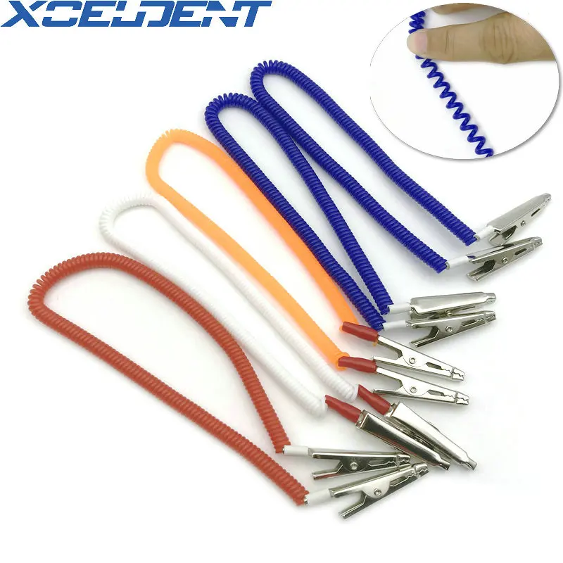 

5 Pcs/pack Dental Spring Chain Clips Dental Paper Bibs Napkin Holder Chain Clips Tools