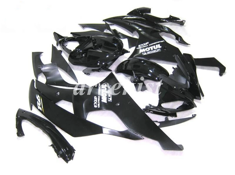 Набор впрыскивателей Мотоцикл Обтекатели Fit для YAMAHA YZF-R6-600 2008- 08-16 обтекателя Кузов Набор изготовленный на заказ черный Прохладный