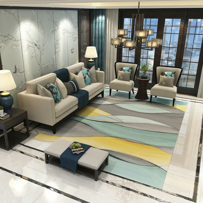 Ковры абстракция Ковер в скандинавском стиле с абстрактным геометрическим узором, современный красивый прямоугольный Противоскользящий коврик, товары для домашнего декора гостиной