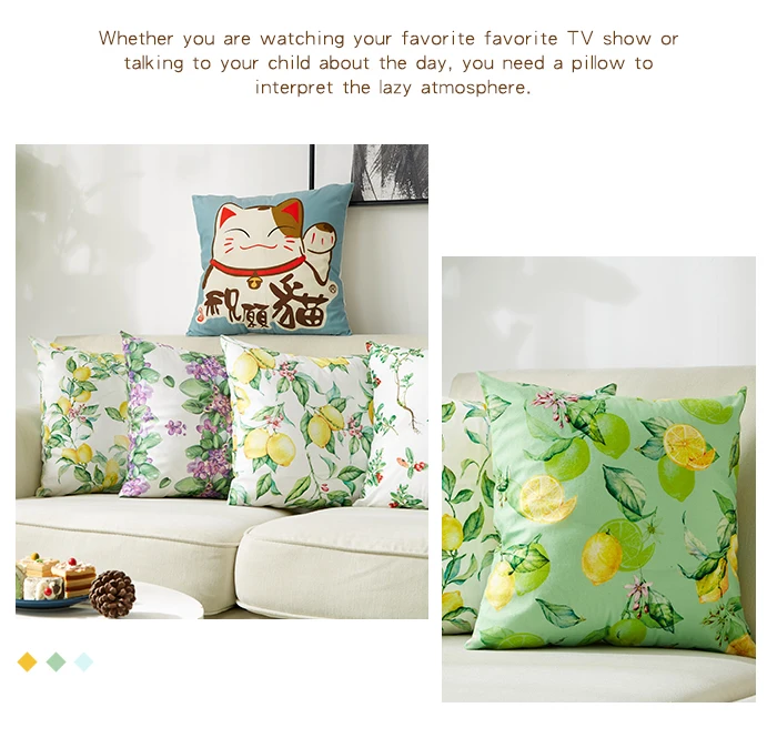 Летние Чехлы для подушек зеленые декоративные подушки 45*45 диванные подушки для гостиной спальни Цветочные Kussenhoes домашний декор