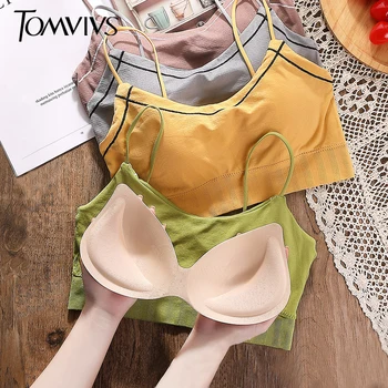 

TOMVIVS Solid Sexy Bra Women Underwear Bralette Push Up Lingerie Breathable Seamless Bra Backless Plunge Intimates Female B0207