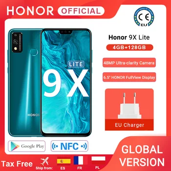 Global Version Honor 9X Lite Smartphone 4G 128G 48MP Camera Kirin 710 6.5'' Mobile Phone Android P GPU Turbo 3.0 NFC 1