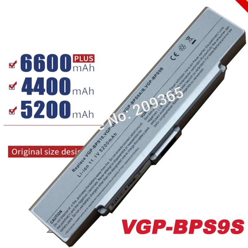 Hsw 11.1v Vgpbps9/s Vgpbps9a/s Vgpbpl9 Laptop Battery For Sony Vaio
