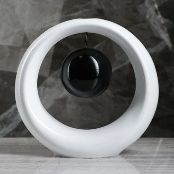 

Vase "Orbit", white, black, 24 cm