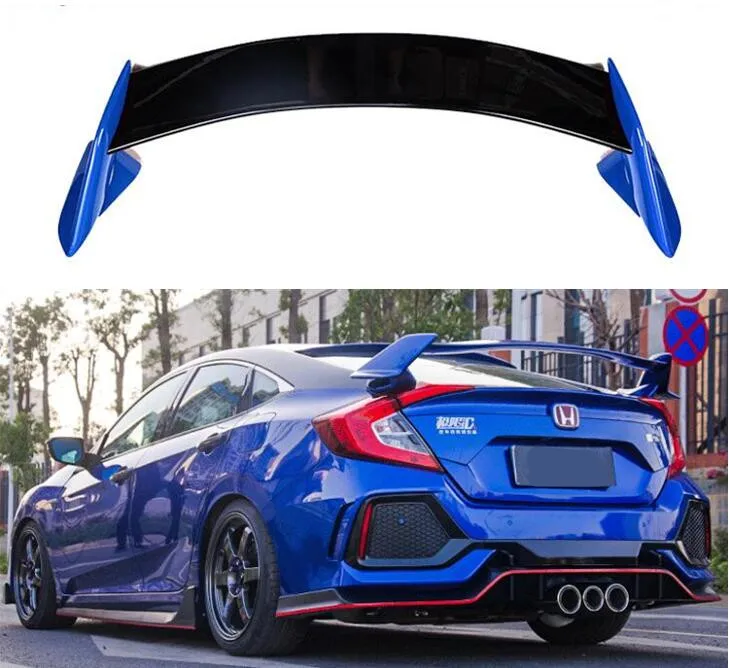 Тип-R Стильный спойлер из ABS краски для заднего крыла багажника губ хвоста Honda Civic