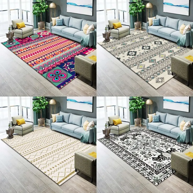 

New Bohemian Carpet Living Room Tea Table Carpet Mat Home Carpet Bedroom Bedroom Bedside Blanket Float Window Tatami Mat