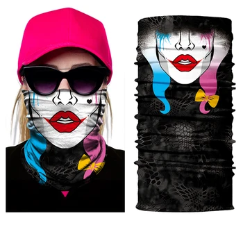 

Halloween Marvel Ghost Scarf Airsoft Neck Warmer Tube Half Face Mask Sun Mask Balaclava Headband moto Face Shield female mask