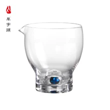 Прозрачный кристалл снизу яма круглый живот зеленая чашка зеленый океан бусины 501160