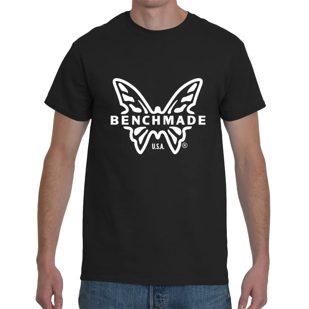 Benchmade Logo Griptilian складной нож Мужская черная футболка с коротким рукавом Comfortable
