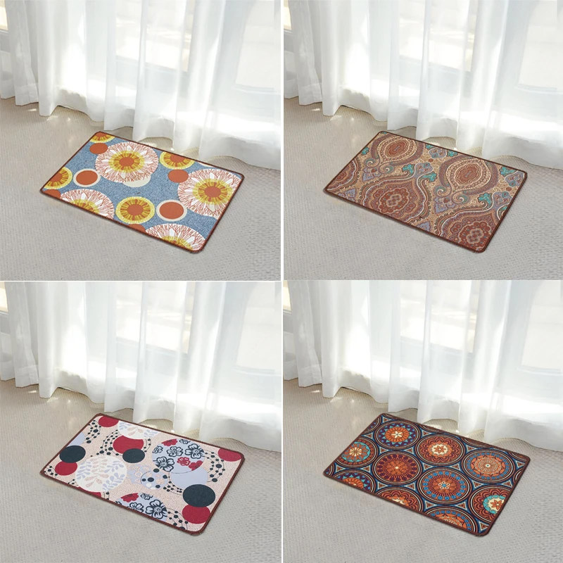 Zeroomade Morden European Flower Bathroom Mats Home Floor Toilet